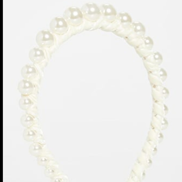COPY - Classy elegant headband accented with pearls in a fabric wrapped design - Picture 3 of 6